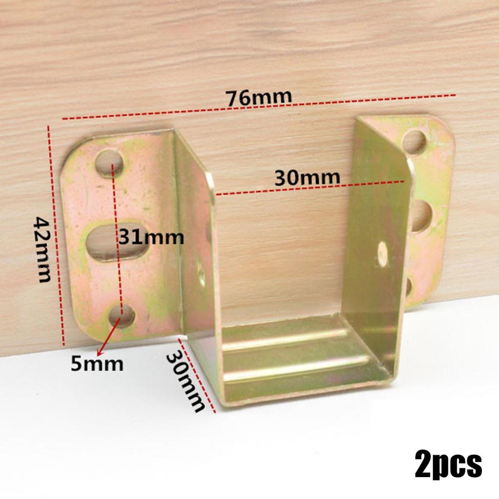 2*U Shaped Bed Connecting Connector Brackets Fixings Components Centre-Support