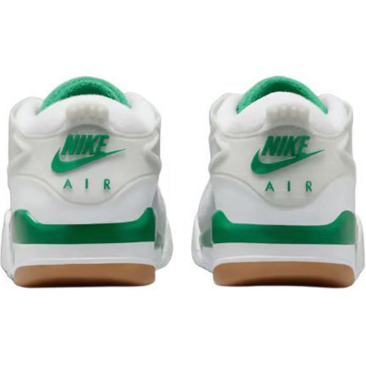 Jordan Air Jordan 4 Abrasion Resistant Low top Children's Basketball Shoes White Green FQ7938-103