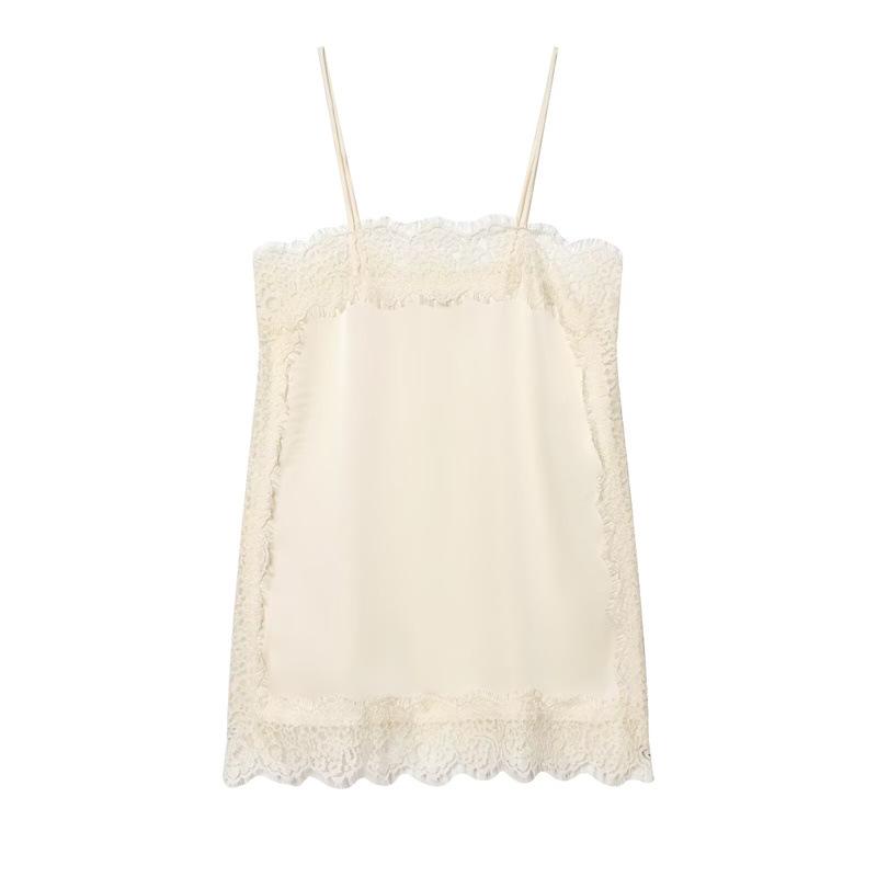 European and American Silk Satin Lace Top and Skirt - Autumn Collection
