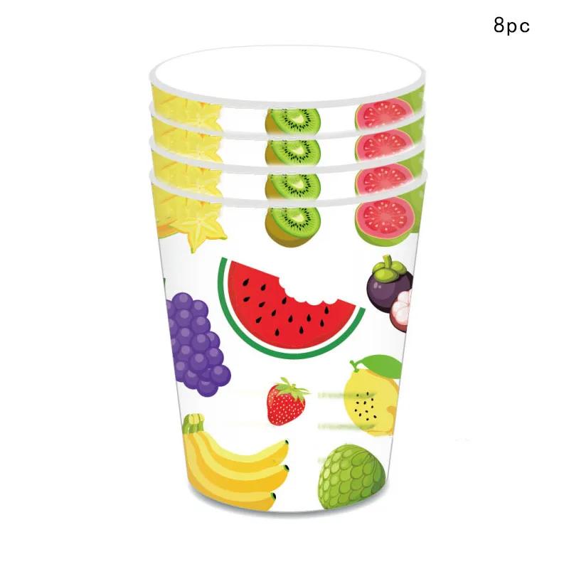 Cartoon Fruits Party Hanging Swirls Children Summer Fruit Birthday Banner Aloha Luau Party Pineapple Watermelon Fruit Pendants