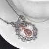 Versa Luxury Pink Zircon Bow Necklace - Women's Elegant Pendant for Christmas & Valentine's Gift