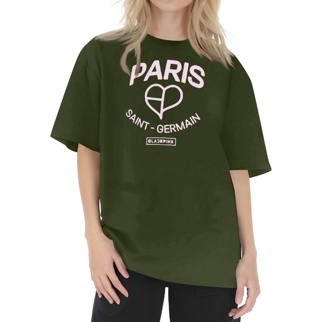 Women's Round Neck Printed Short-sleeved T-shirt Top