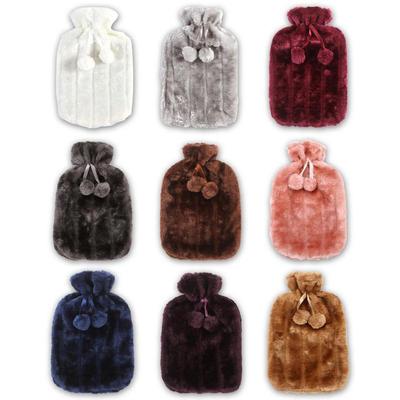 Housse en tissu pour bouillotte Eau Chaude Peluche Douce Simulation Mignonne Housse Bouillotte Aide à Garder la Bouillotte Chaude Housse en Polaire