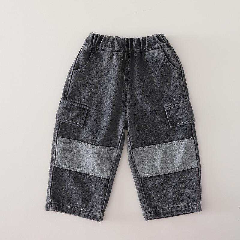 Set di tre pezzi alla moda in denim con cappuccio per bambini: Elegante Outfit Primavera/Autunno per Neonati Maschi 2026