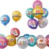First Birthday Girl Thickened Metal Balloons - Happy Birthday Lettering Decoration