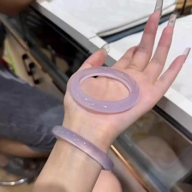 10mm Taro Paste Round Bar Thick Tianshan Jade Bracelet, New Chinese Qipao Style, Imperial Concubine National Style for Women