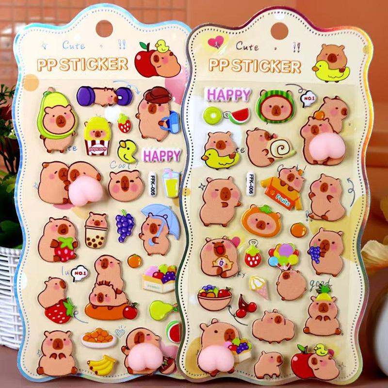 Nekoni 3D Cute Stickers Cartoon Animal Puff Sticker Diy Stickers For Scrapbooks Planner Journals Laptops Phone Case Decoration