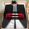 Red and white sports car pattern Flannel printed blanket suitable for all seasons suitable for living room office sofa travel