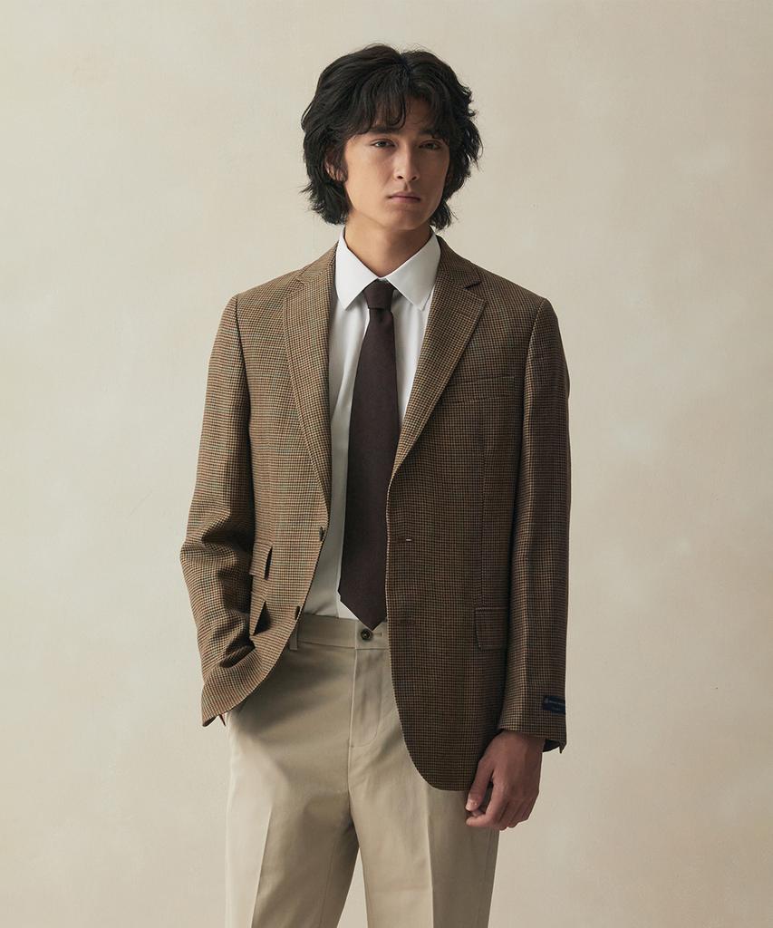 Brooks Brothers Classic Fit Tweed 2-Button Sport Coat (Brown) (Bbjsmf47144Ef)