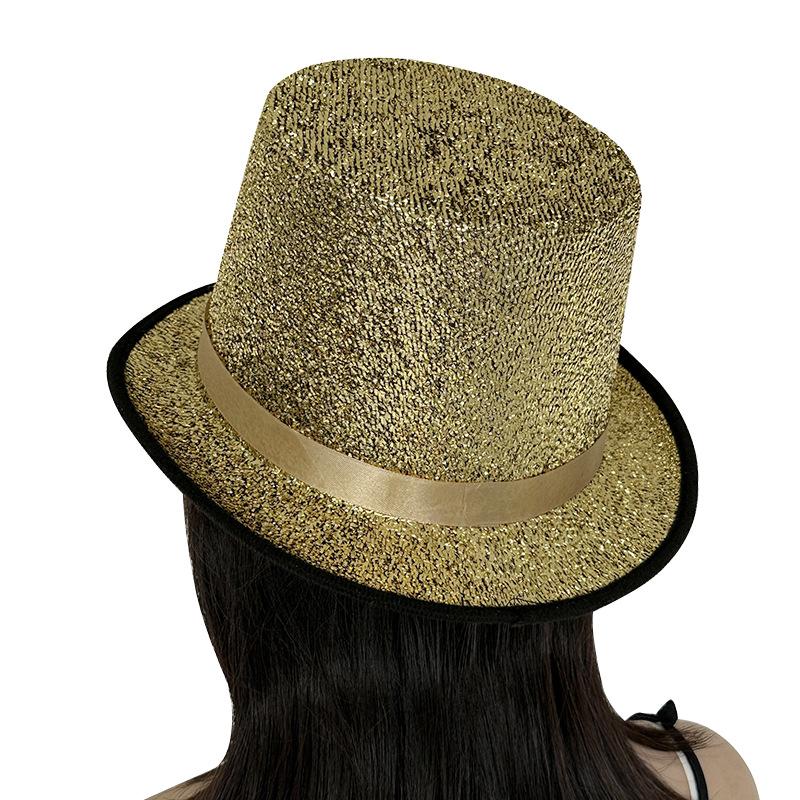 Lincoln Hat Flat Top Hat Jazz Hat Stage Performance Magician Hat Colorful Halloween Colorful Performance Hat