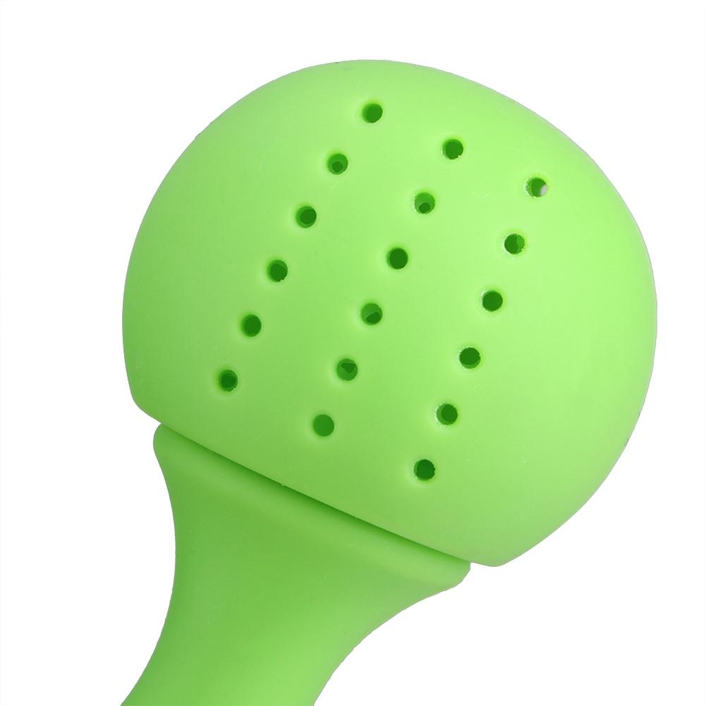 2Pcs Household Office Green Silicone Tea Infuser Faucet Shape Tea Strainer Filter Accessory