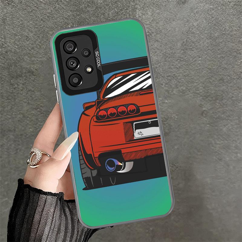 JDM Sportwagen Minimalistisches Design Weiche Handyhülle für Samsung A17 A16 A15 A14 A13 A57 A56 A55 A54 A53 A37 A36 A35 A34 A33 A26 A2