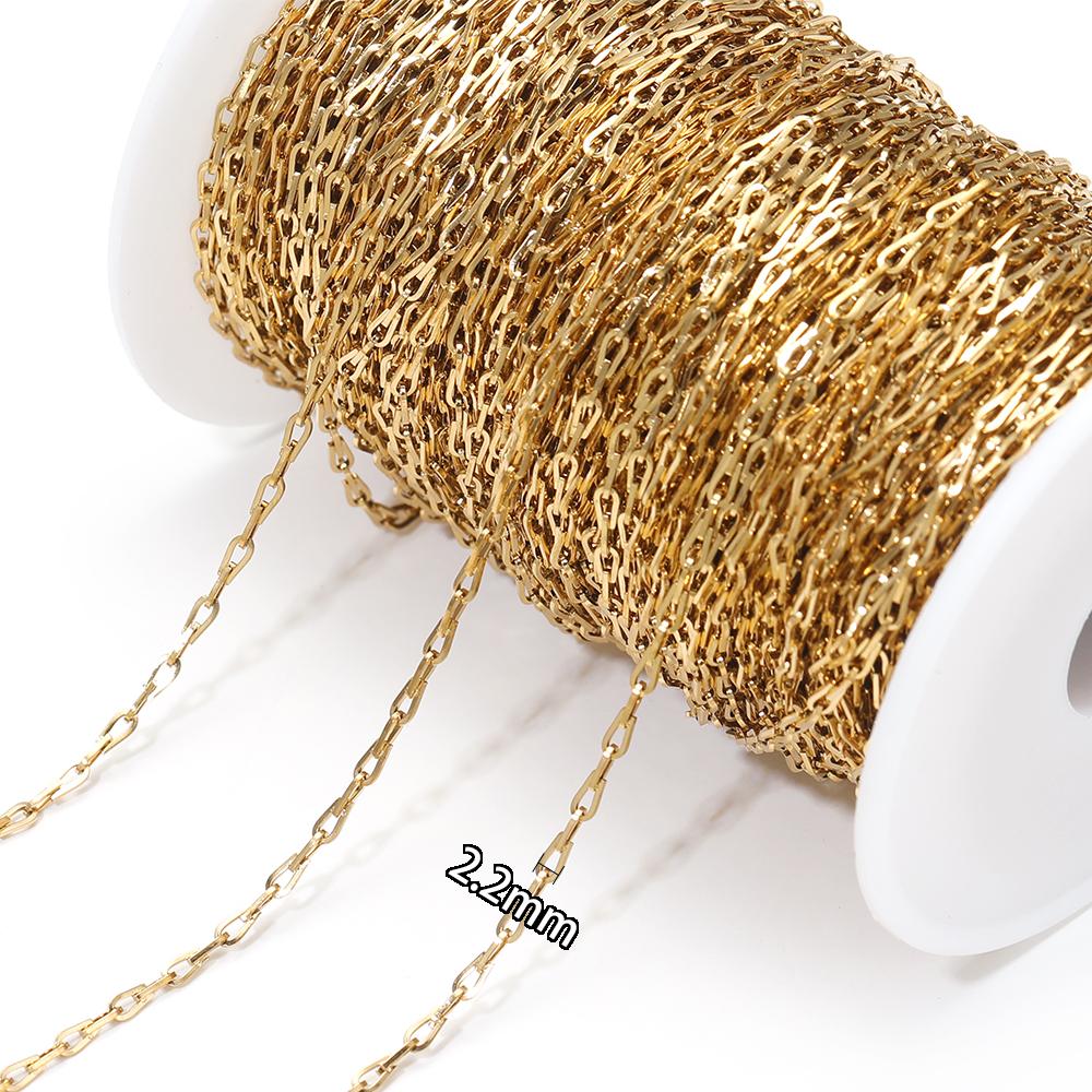 1 Meter Stainless Steel Tough U Shape Chains for DIY Handmade Bracelets Necklace Jewelry Findings Body Chain Earrings Making