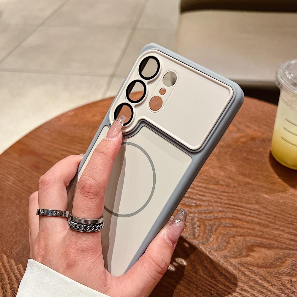 S26ultra Case Luxury Large Lens Protection for Magsafe Charge Matte Case for Samsung Galaxy S26 Ultra Plus S26+ Magnetic Cover