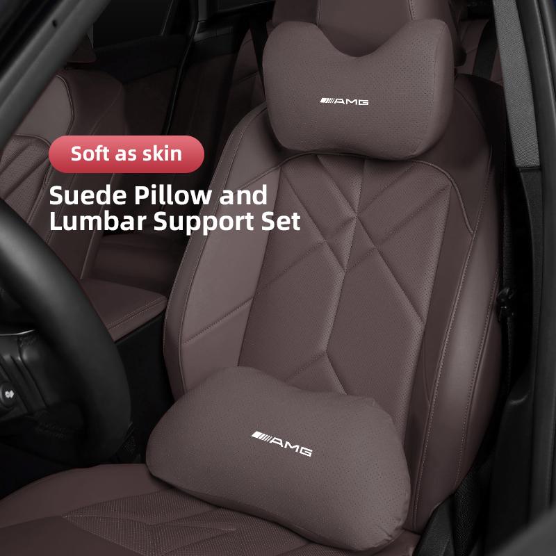 Car Memory Cotton Neck Pillow Sticker Lumbar Support Backrest Pad For Mercedes Benz A B C E G CLA W203 W204 W205 W206 C260 E300L