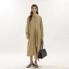 Wednesday Delight Wd_Draped Shirt Dress_Beige