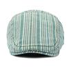 HT4187 Mens Berets Women Spring Summer Sun Caps Striped Artist Painter Beret Hat Male Female Ivy Flat Caps Adjustable Beret Caps