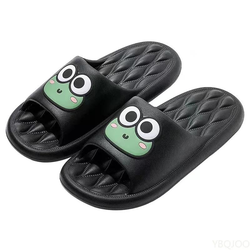 Fashion Summer Women's Slippers Cute Frog Home Anti slip Shoes Couple thick soled sandals Anti odor Mens ladies bathroom slipper Zapatos