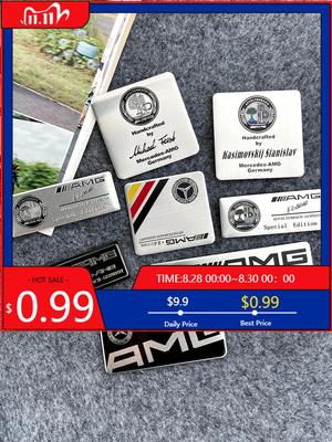 GLC GLB 1Pcs 3D Metal Stickers Car Body Trunk Decal For Mercedes Benz AMG W204 W205 W203 W211 W212 W213 W201 W210 W124 W126 W14