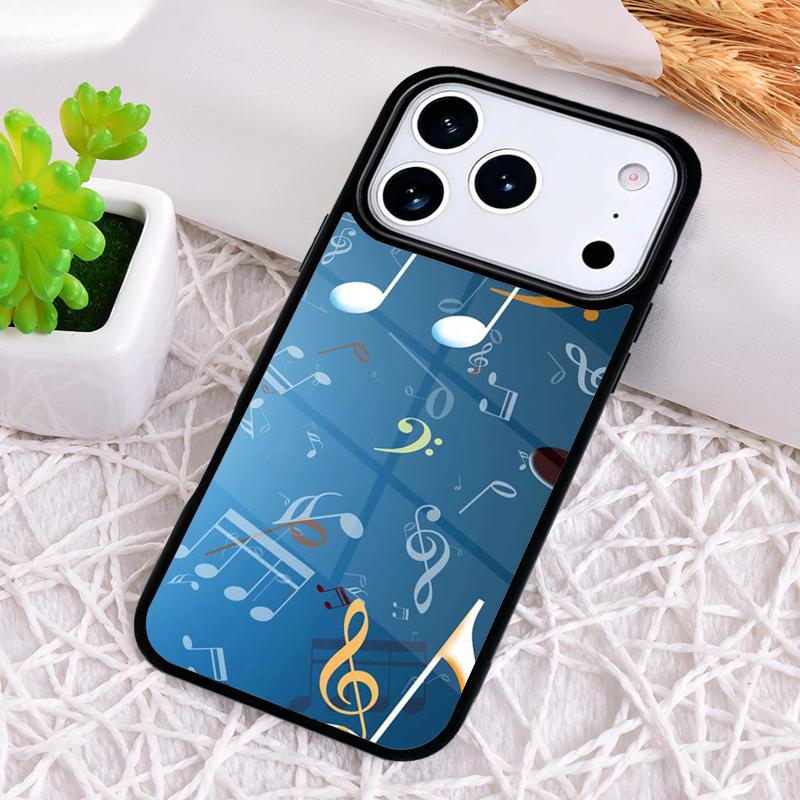 

Мягкий ударопрочный чехол для телефона с нотами для iPhone 17 Air 16e 15 11 12 14 13 Pro Max Чехол Coque iPhone 14