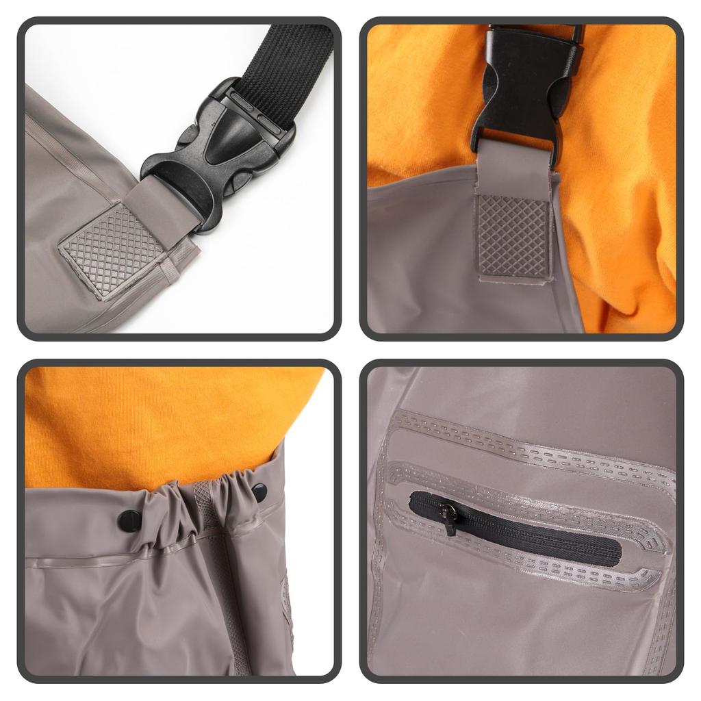 Waterproof Pants for Girls and Stain Easy To Put On and Take for the Streams Foot Length [GUGULUZA] Children's Waders, Full-length Boots, Boys,