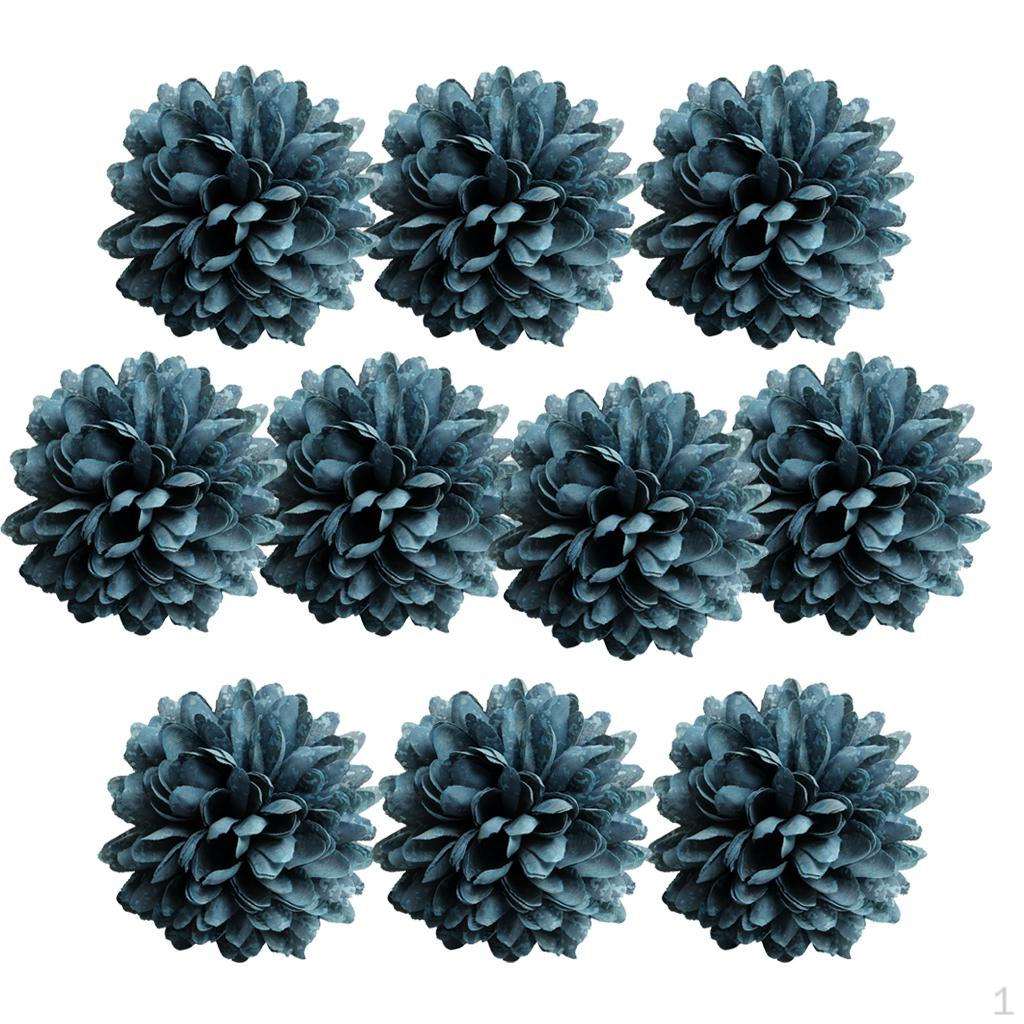 10 Pack Artificial Silk Flower Heads Decoration Party