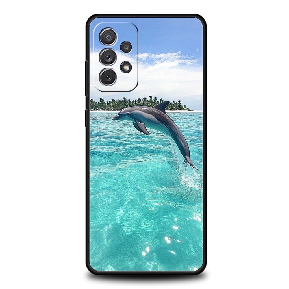 

Чехол для телефона Samsung Galaxy A17 A15 A13 A51 A71 A41 A31 A21S A07 A03S A05 A35 A55 A23 A25 A33 A53 A73 5G Cover Океанский дельфин Galaxy A35