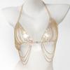 Rhinestone Tassel Bikini Bra Body Chain - Women's Nightclub Fashion