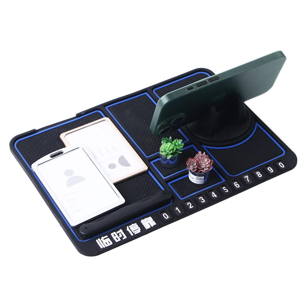 Car Anti-skid Pad Car Parking Number Card Non-Slip Phone Pad Auto Phone Holder Sticky Anti-Slip Mat