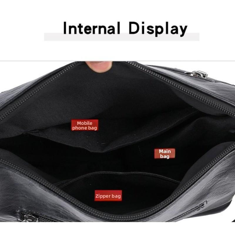 Luxury Branded Designer Soft Leather Crossbody Handbag with Adjustable Strap and Multiple Pockets
