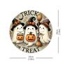 20X20cm Halloween Retro Pumpkin Head Wooden Wreath Logo Home Garden Halloween Horror Decoration Courtyard Wooden Hanging Pendant