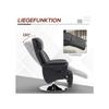 Armchair - MUVOE - Reclining - Black Faux Leather - Adjustable Backrest - Extendable Footrest