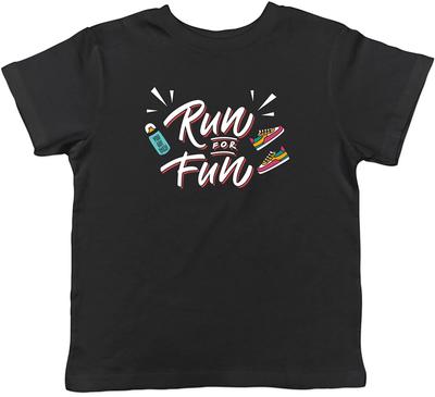 Run for the Fun Marathon Race Sprinter Running Kids T-Shirt Boys Girls Gift