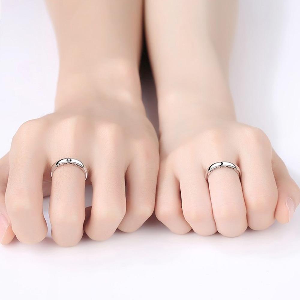 Wedding Party Women Men 1 Pair Engagement Ring Couple Jewelry Sun Moon Ring Finger Rings Set
