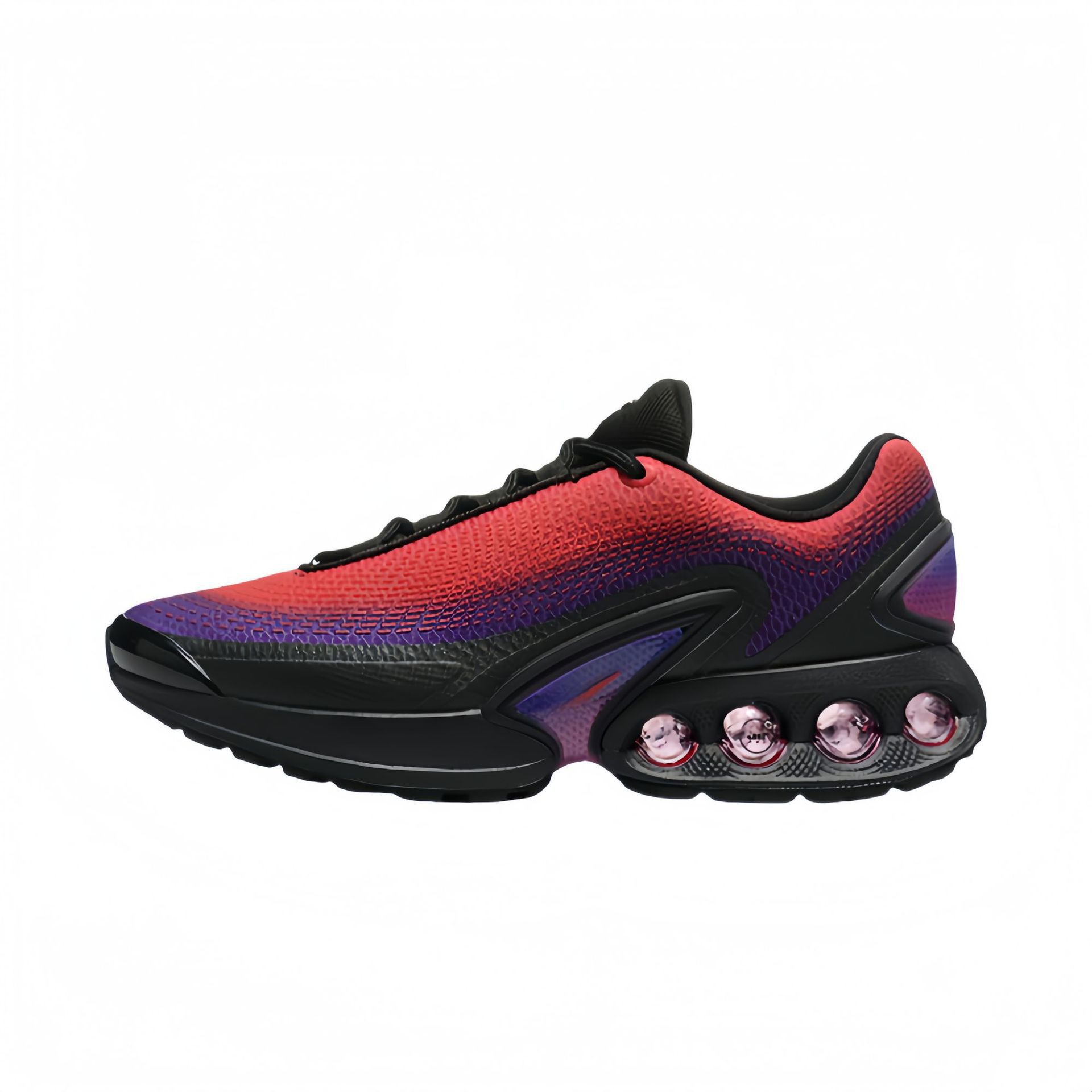 Men`s shoes, black and purple shoes