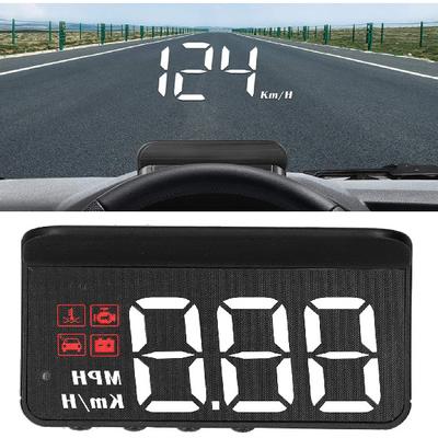 Car, HUD Display Windshield Projector Multi‑Function Gauge Warning Alarm Fatigue Driving Reminder