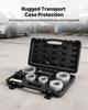 Exhaust Pipe Expander Tool Kit, 41.27mm - 107.95mm Exhaust Pipe Stretcher, Muffler Pipes Spreader with 7 Heavy-Duty Collects & Storage Case,