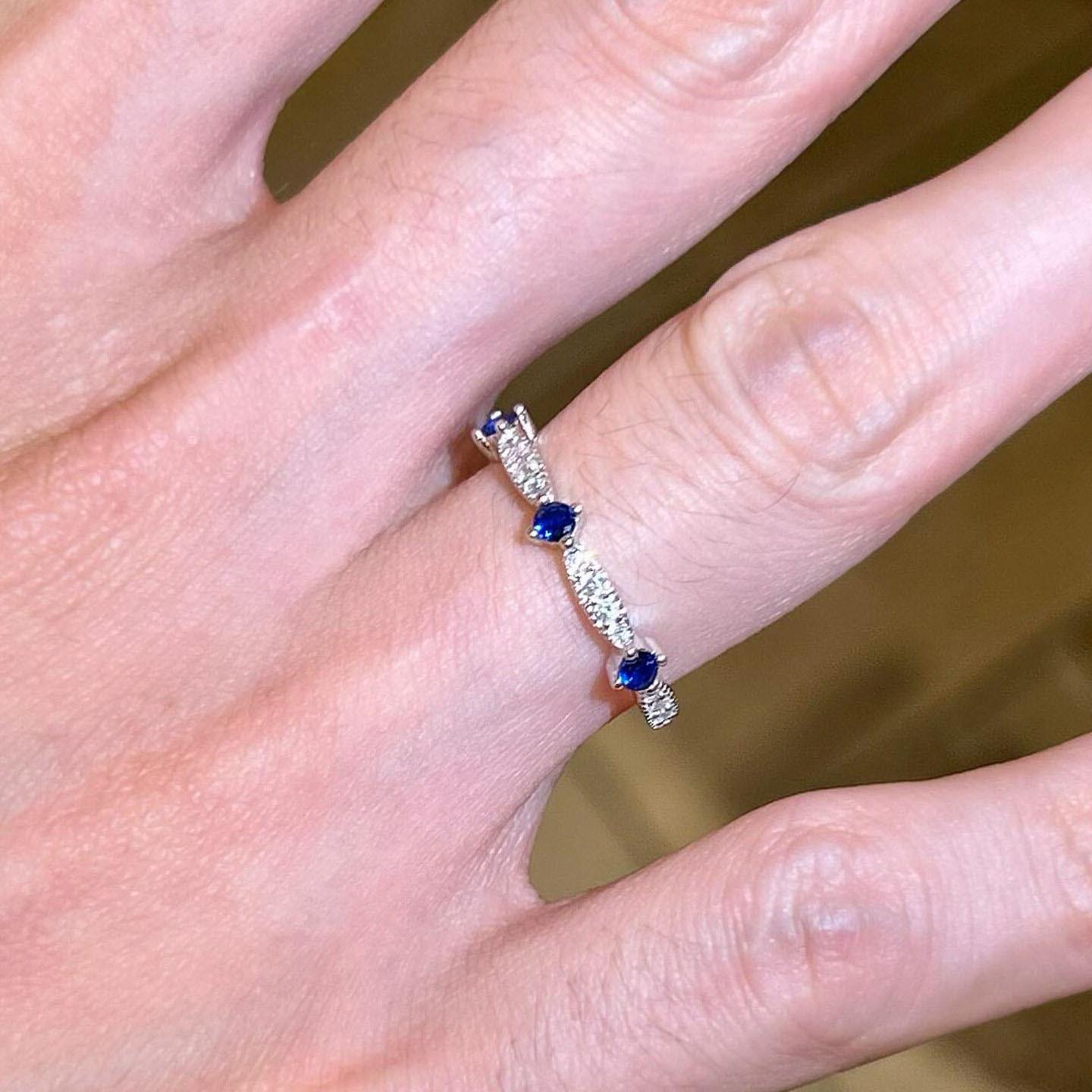 

Fine ring with high quality feel unique sparkling lace blue gemstone rings for women exquisite design wedding jewelry gift resizable синий