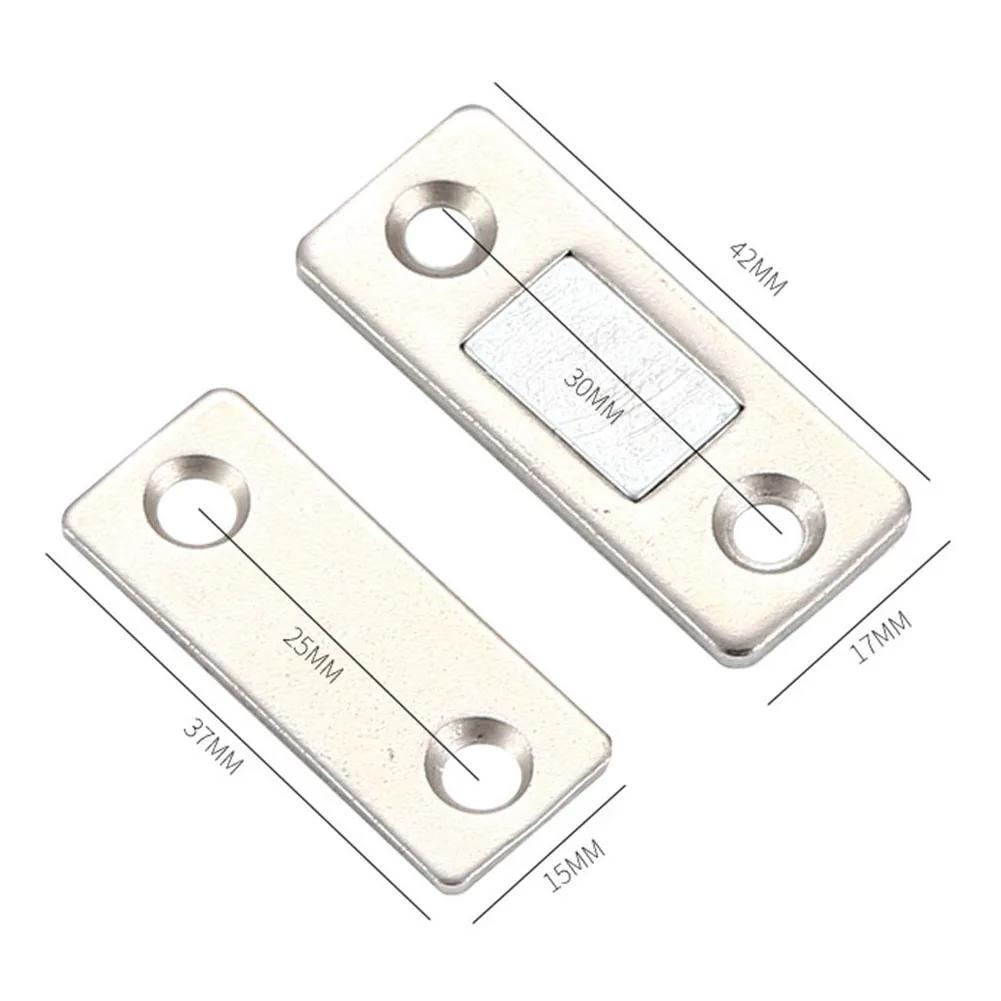 4 Sets Strong Magnetic Cabinet Catches Magnet Door Stops Hiddens Door Closer With Screw For Closet Cupboard Furniture Hardware