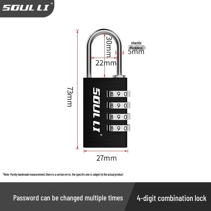 Solid Copper Waterproof Mini Combination Padlock for Suitcases, Dorms, Lockers, and Gyms