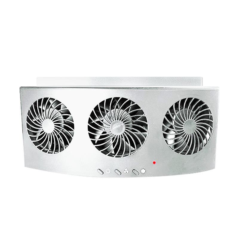 Summer Solar Car Exhaust Fan: Three-Head Solar-Powered Cooling and Deodorizing Ventilation Fan