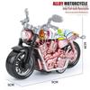 Children's TikTok Influencer Pull-Back Toy: Boys' Motorcycle & Car Alloy Model