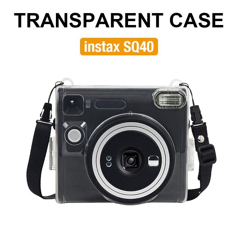[Film Lab] Instax Square SQ40 Transparent Case Camera Protective Case with Strap CAA10