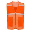 Gilet di Sicurezza ad Alta Visibilità da Uomo, Abbigliamento da Lavoro Riflettente, Tessuto a Rete Traspirante con Zip e Tasche, per Cantiere, Lavoro Notturno