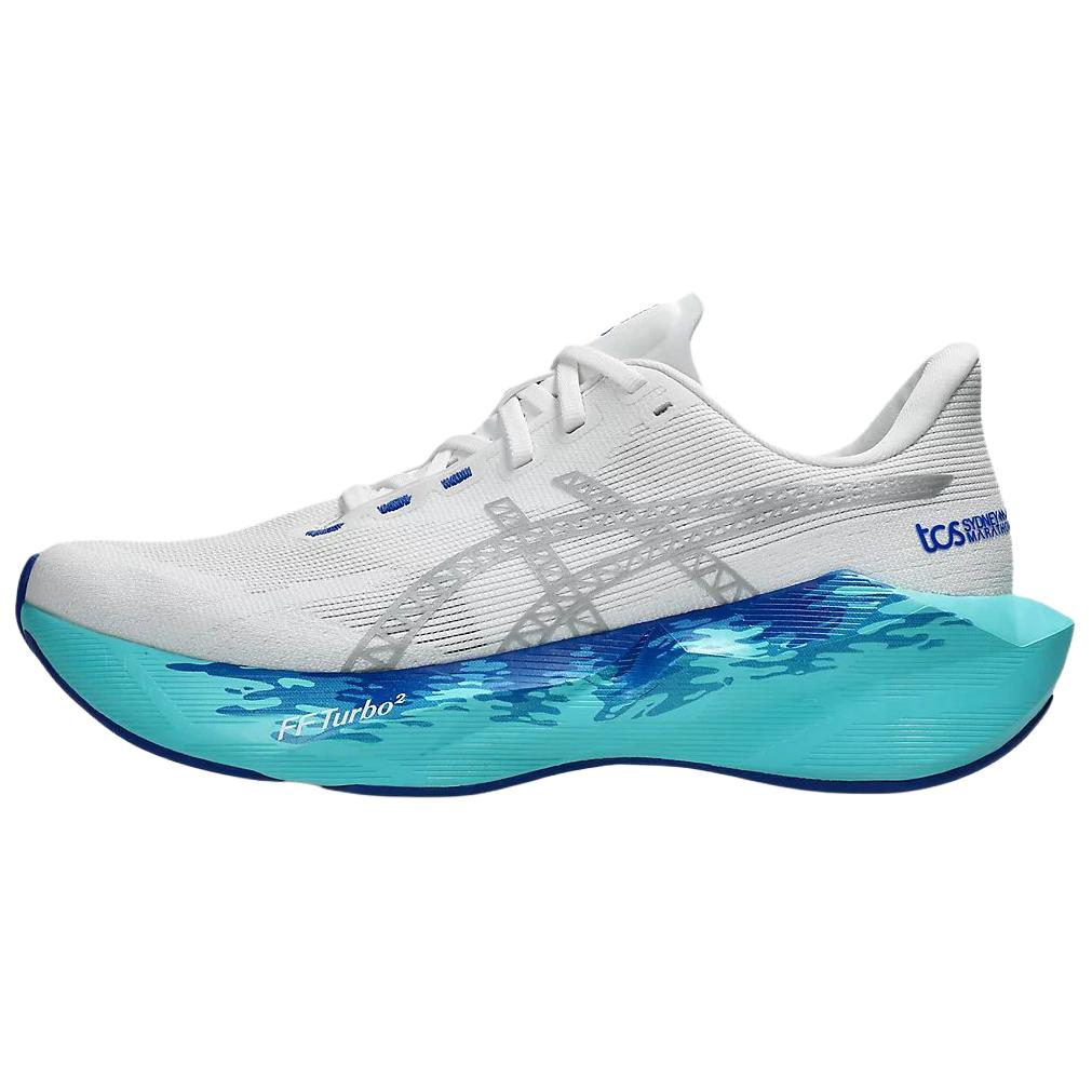 ASICS NOVABLAST 6 Hardloopschoenen Unisex Lage Top Wit/Cool Mint 45 white