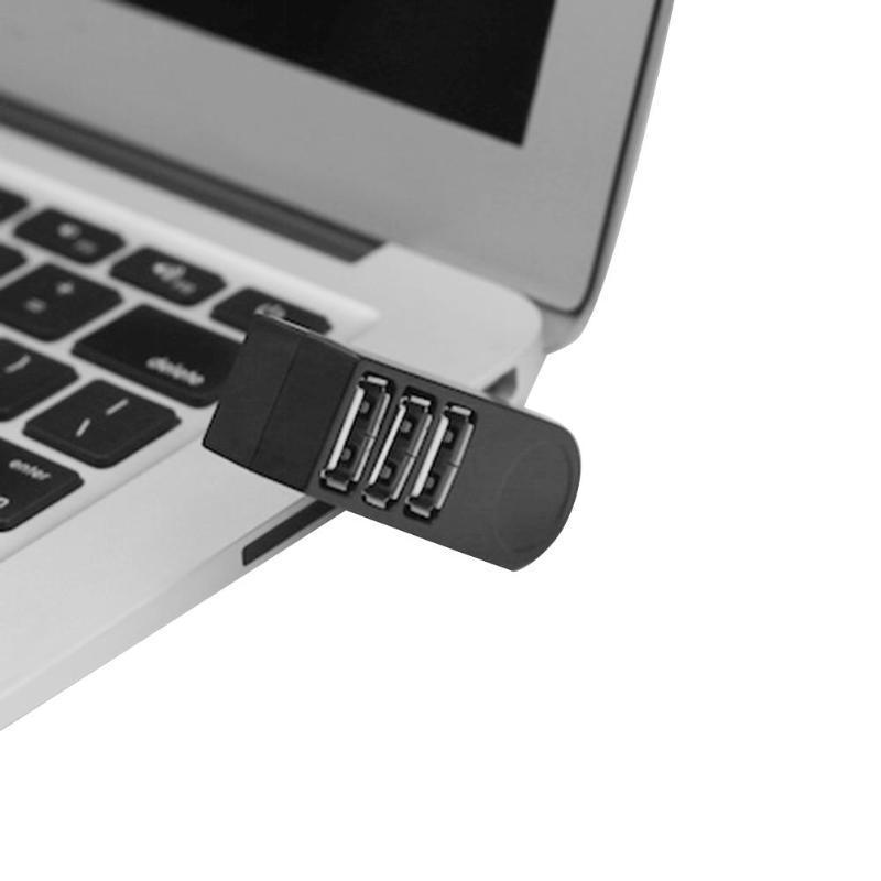 3-Port Rotating USB 2.0 Hub Splitter