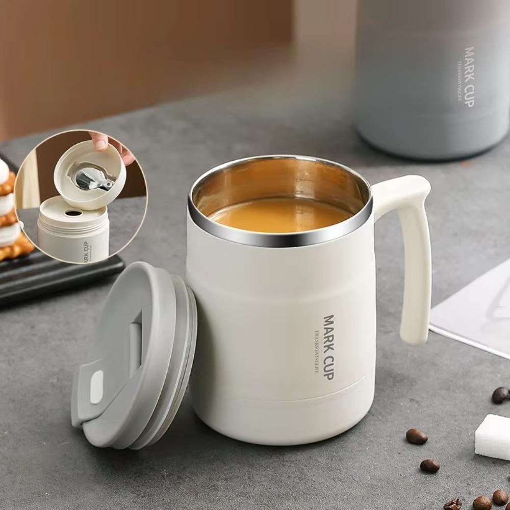 Anti-scalding Thermal Coffee Mug Stainless Steel Insulated Water Cup Milk Cup Thermal Cup  Office