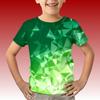 Children's Clothing Tshirt for Kids Boys 3 to 14 Gradient Geometry 3D Print Short-Sleeved T-Shirts Boy Casual Top Kids' T-Shirt