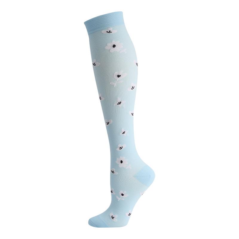 Compression Socks Sports Outdoor Running Jump Rope Yoga Unisex Calf Pressure Socks Stockings Compress Nylon