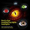 3-inch LED Car Dynamic Devil Eye Large Light Dynamic Pupils Remote Headlight 33 Mode Car Light 3D Lens Modification Eagle Eye